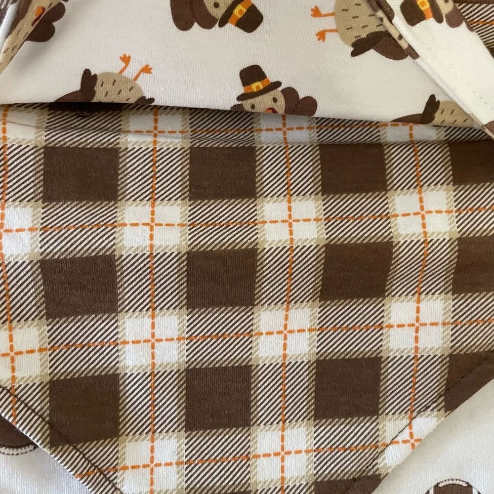 Hudson Baby Thanksgiving Theme Bibs and Hats Set 0-6 Months